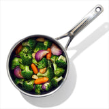 Trident Hybrid Non-Stick Stainless Steel 2.5 Qt Saucepan with Lid I7