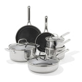 Trident Hybrid Non-Stick Stainless Steel 10-Piece Set V6