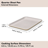 Non-Stick Pro Ceramic Coated Metal Bakeware Quarter Sheet Pan R5