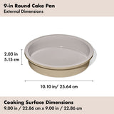 Non-Stick Pro Ceramic Coated Metal Bakeware 9” Round Cake Pan Y3