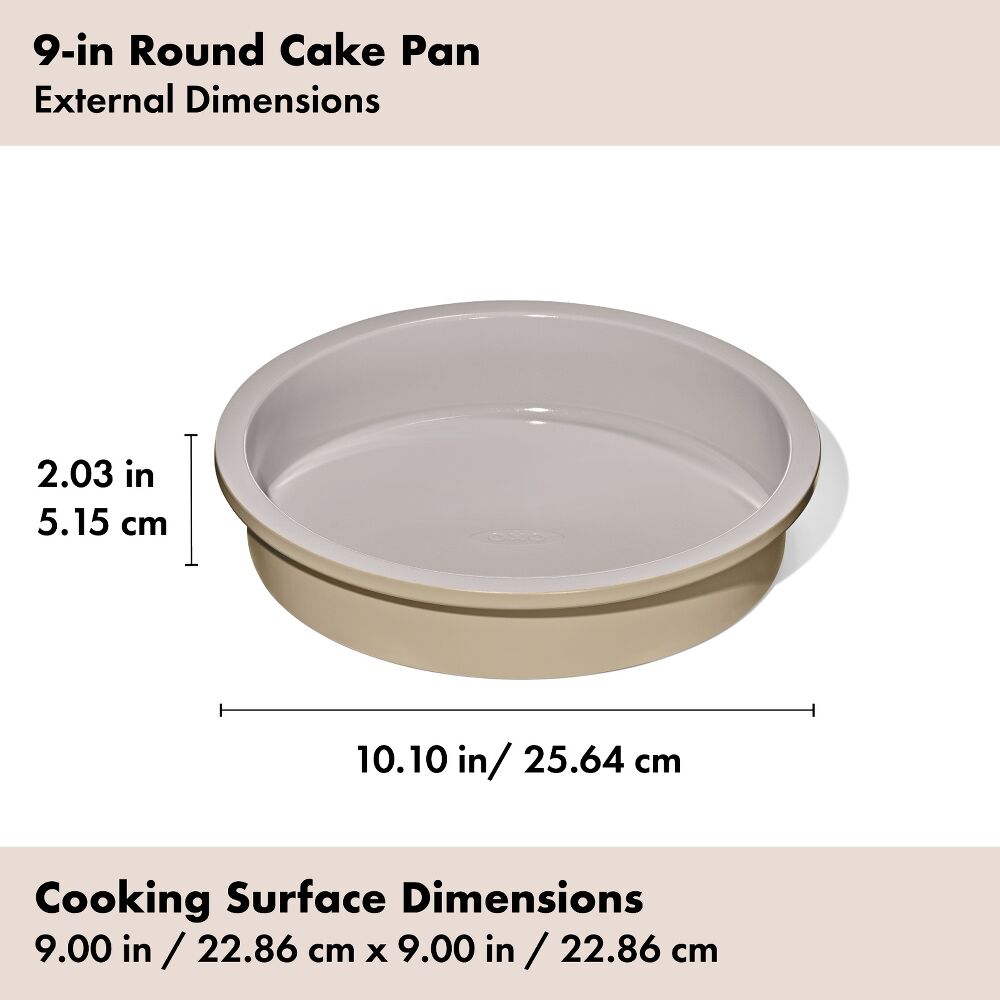 Non-Stick Pro Ceramic Coated Metal Bakeware 9” Round Cake Pan Y3