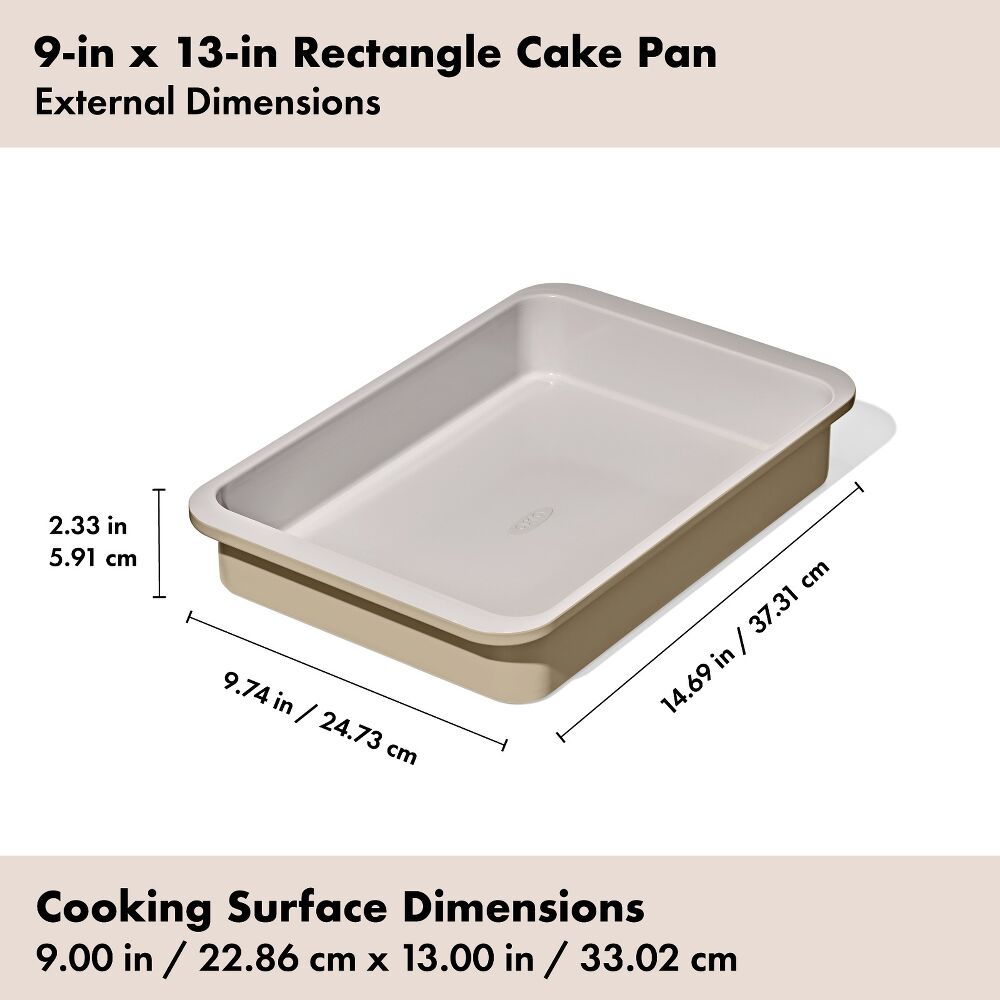 Non-Stick Pro Ceramic Coated Metal Bakeware 9" x 13" Cake Pan I4
