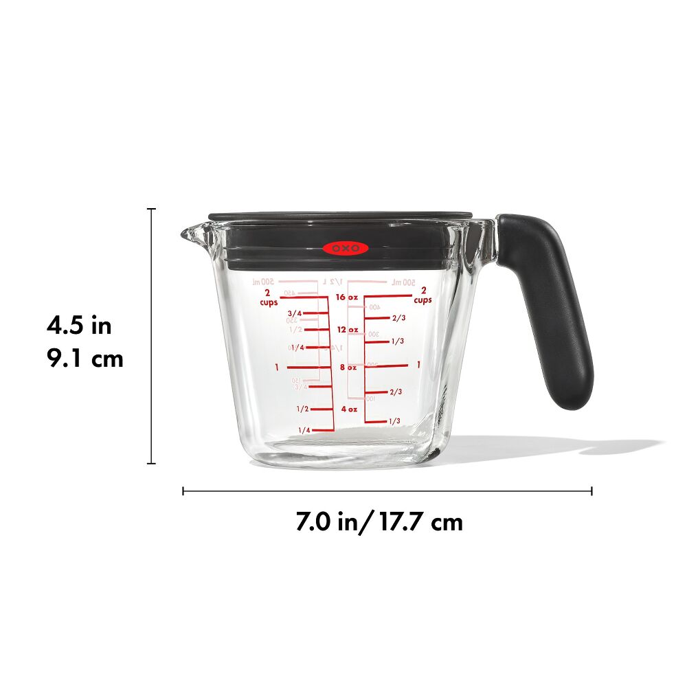 2 Cup Glass Measuring Cup with Lid A1