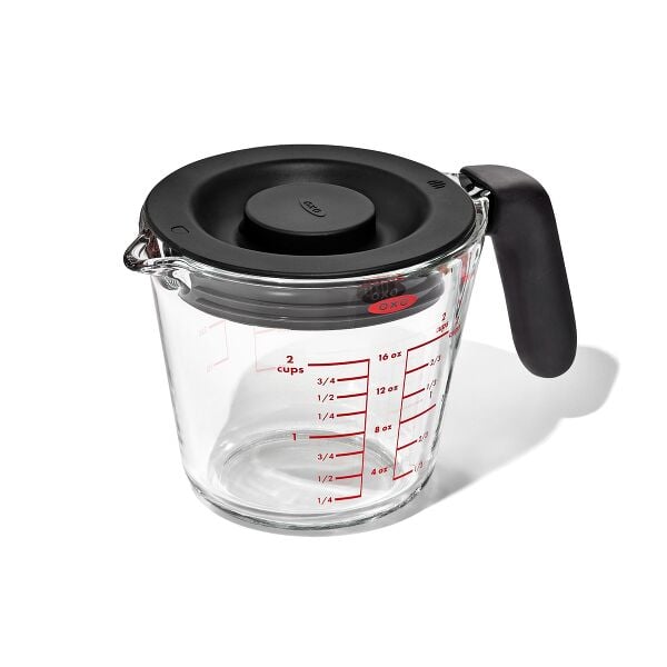 2 Cup Glass Measuring Cup with Lid A1