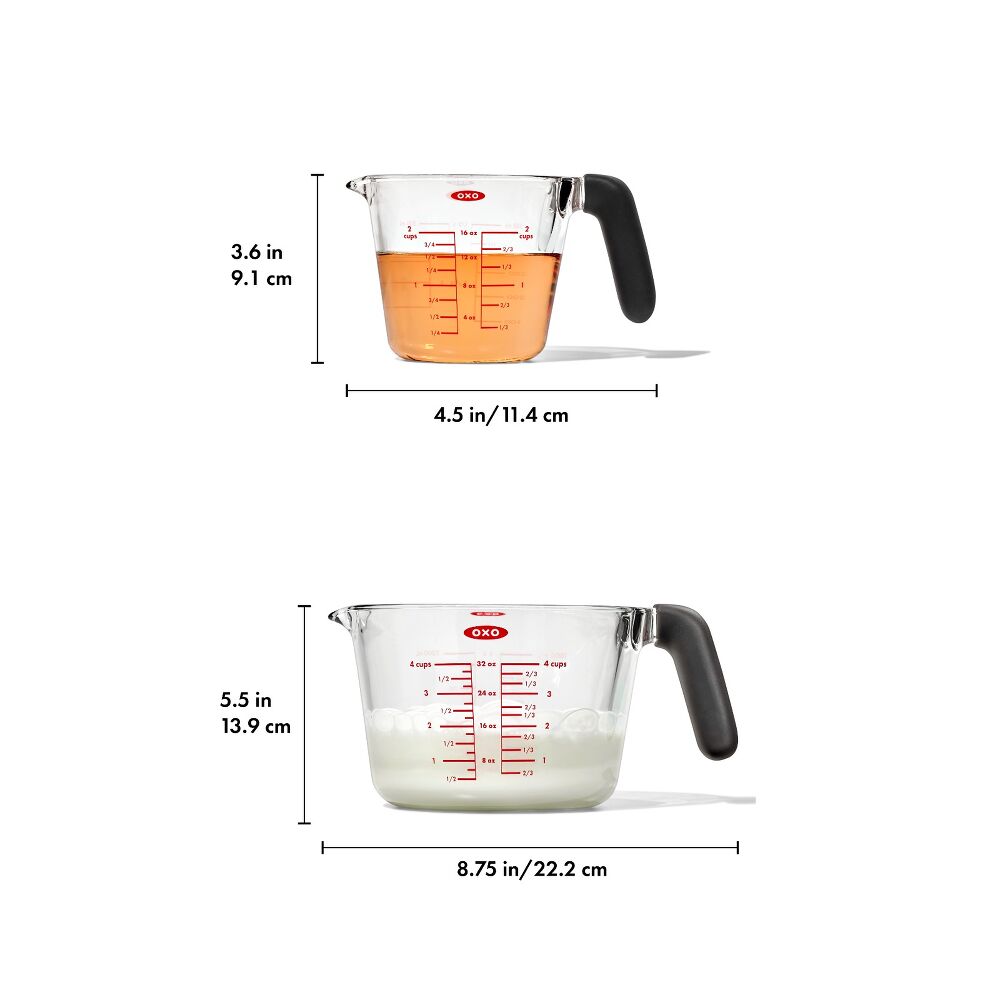 2-Cup and 4-Cup Glass Measuring Cup Set M0