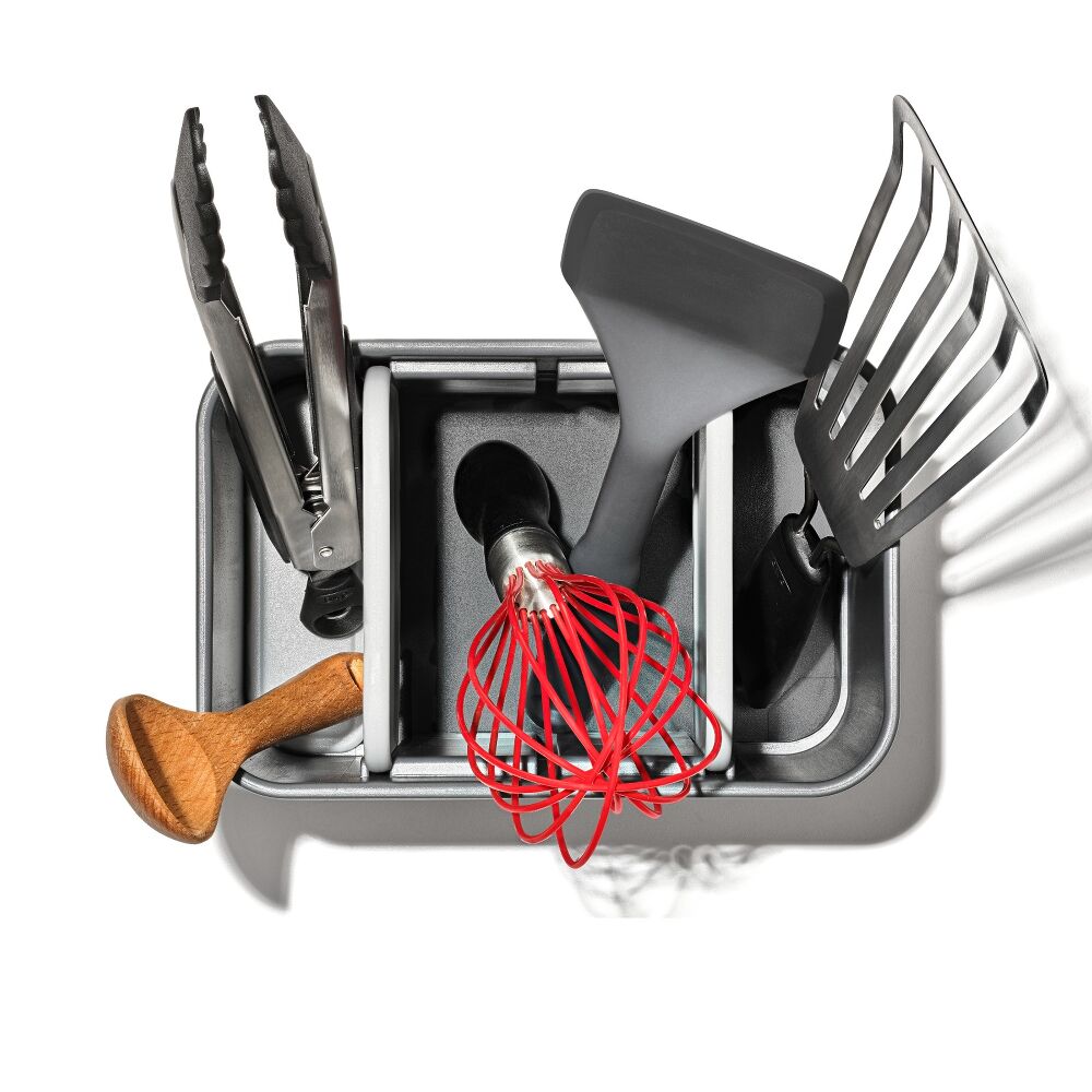 Adjustable Stainless Steel Utensil Holder - Large W9