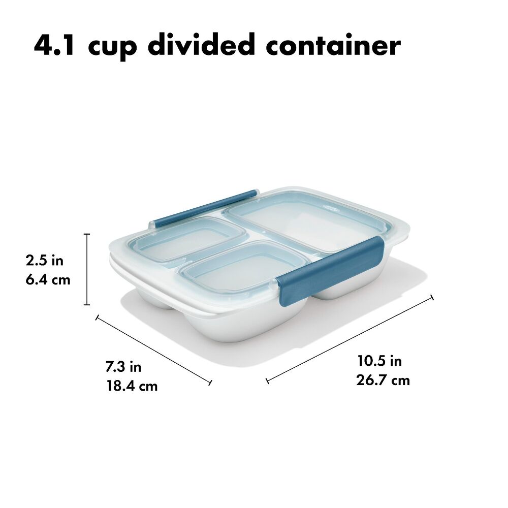 Prep & Go 4.1-Cup Divided Container - Ocean Blue E9