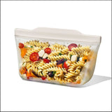 Silicone Reusable Bag - Stand-Up Quart (32 oz) - Oat Q2