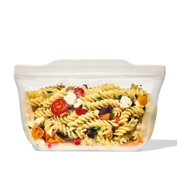 Silicone Reusable Bag - Stand-Up Quart (32 oz) - Oat Q2