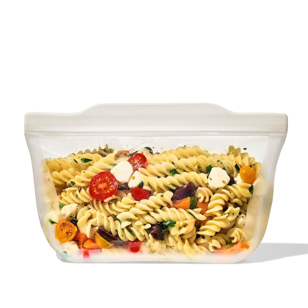 Silicone Reusable Bag - Stand-Up Quart (32 oz) - Oat Q2
