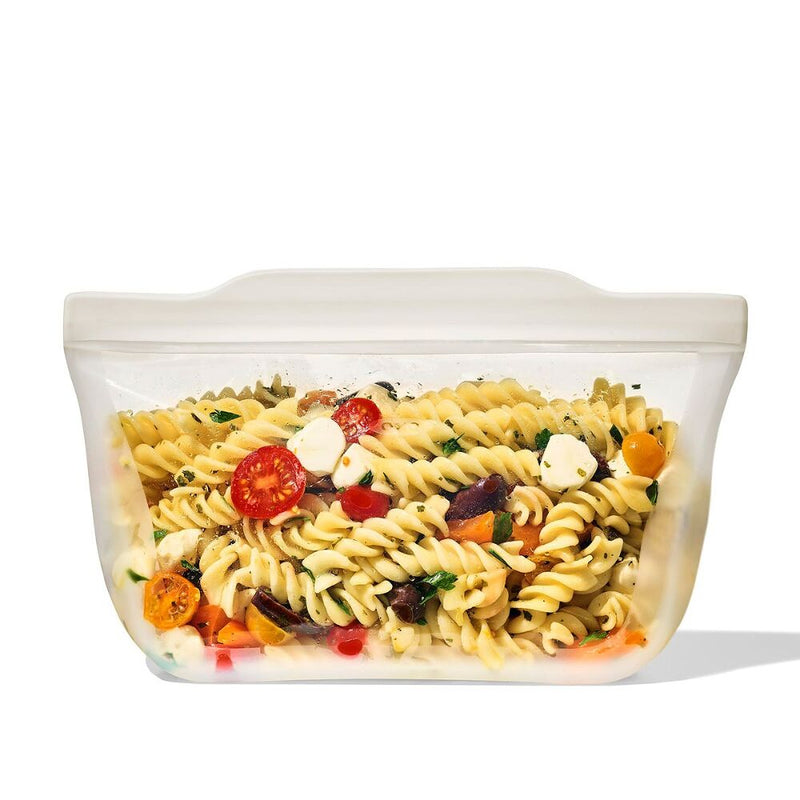 Silicone Reusable Bag - Stand-Up Quart (32 oz) - Oat Q2