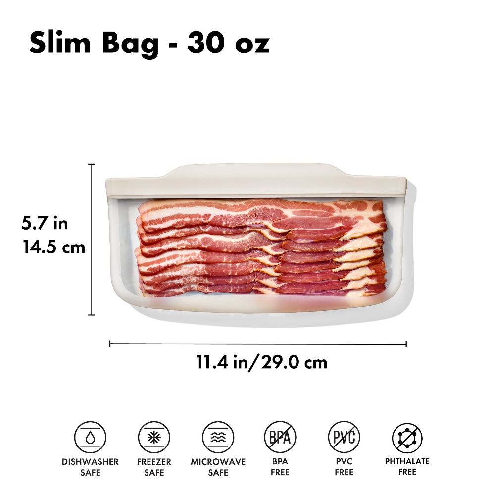 Silicone Reusable Bag - Slim Bag (20 oz) - Oat Q4