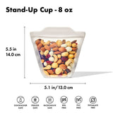 Silicone Reusable Bag - Stand-Up Cup (8 oz) - Oat Z9
