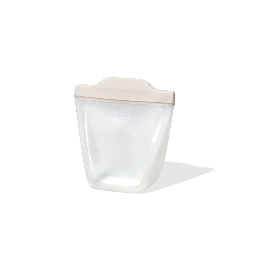 Silicone Reusable Bag - Stand-Up Cup (8 oz) - Oat Z9