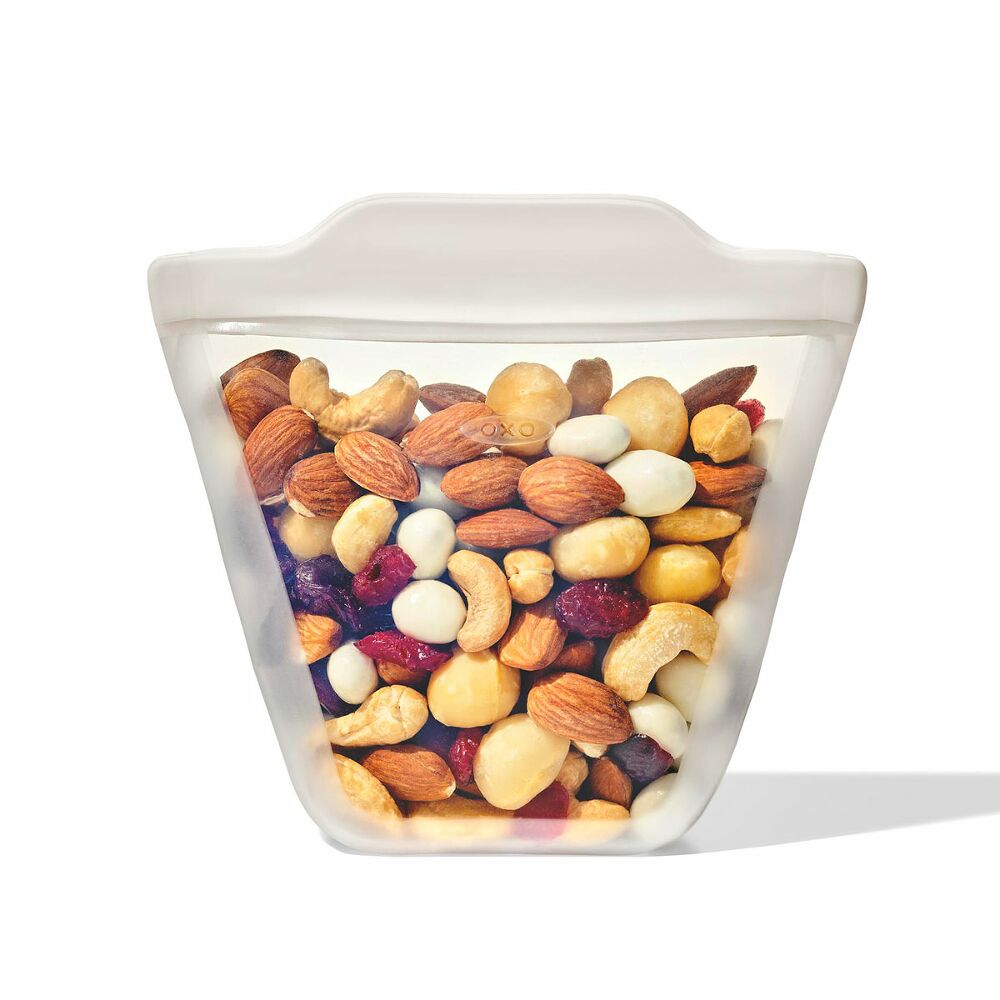 Silicone Reusable Bag - Stand-Up Cup (8 oz) - Oat Z9