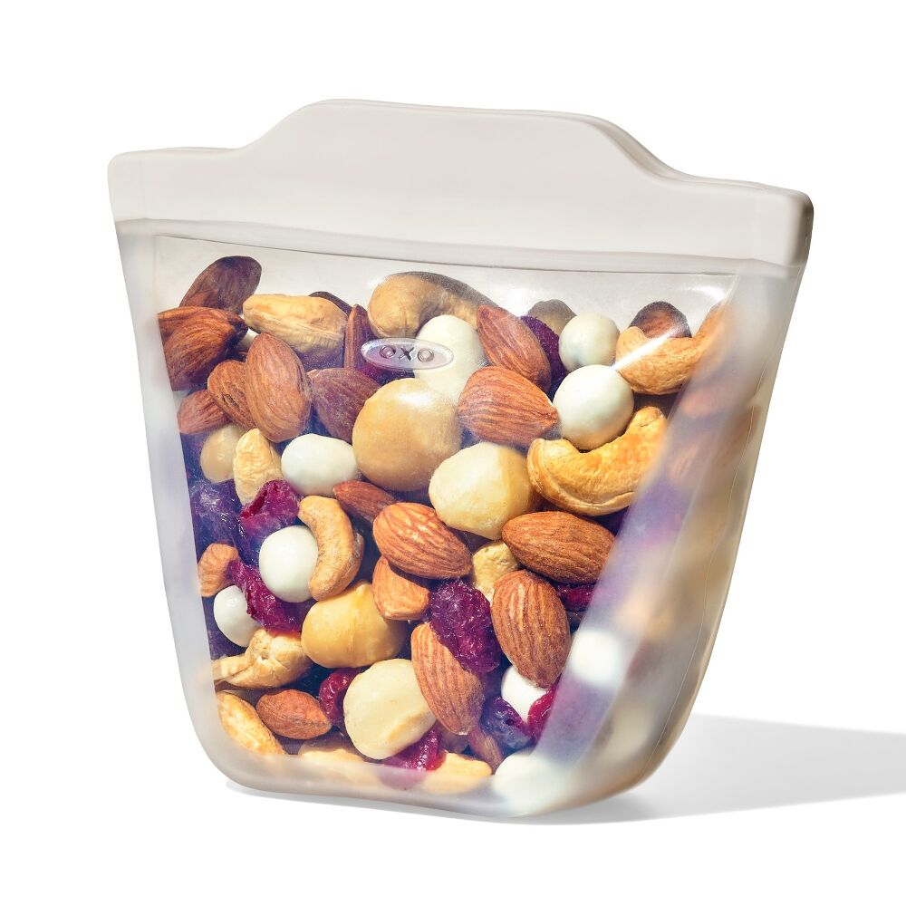 Silicone Reusable Bag - Stand-Up Cup (8 oz) - Oat Z9
