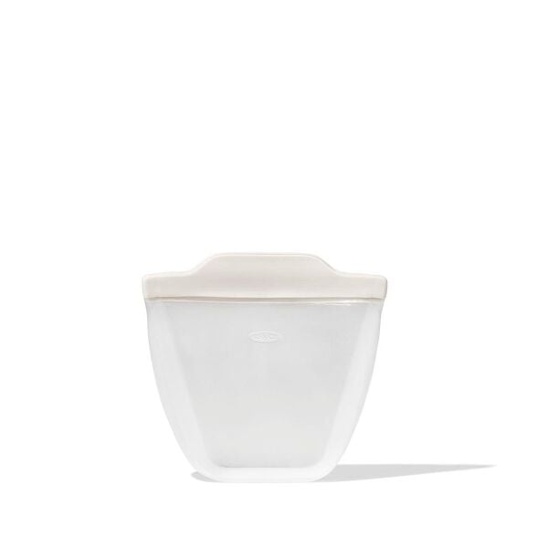 Silicone Reusable Bag - Stand-Up Cup (8 oz) - Oat Z9