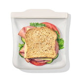 Silicone Reusable Bag - Sandwich Bag (28 oz) - Oat P8