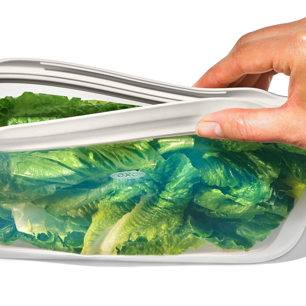 Silicone Reusable Bag - Sandwich Bag (28 oz) - Oat P8