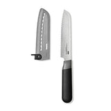 5 in Serrated Utility Knife with Locking Sheath Q6