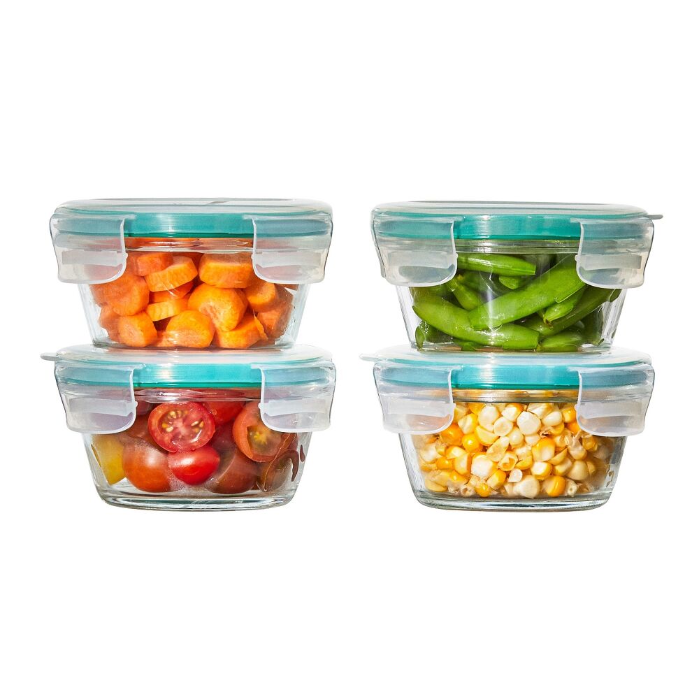 Smart Seal 8-Piece1 Cup Glass Round Container Set U7