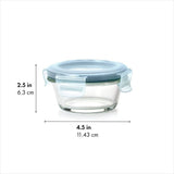Smart Seal 1-Cup Glass Round Container - Arctic Blue U1