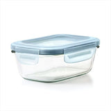 Smart Seal 1.6-Cup Glass Rectangle Container - Arctic Blue D7