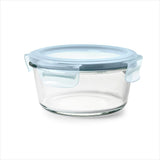 Smart Seal 4-Cup Glass Round Container - Arctic Blue T6