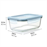 Smart Seal 8-Cup Glass Rectangle Container - Arctic Blue C9