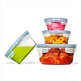 Smart Seal 2-Cup Glass Round Container - Arctic Blue Q4