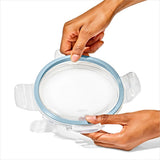 Smart Seal 2-Cup Glass Round Container - Arctic Blue Q4