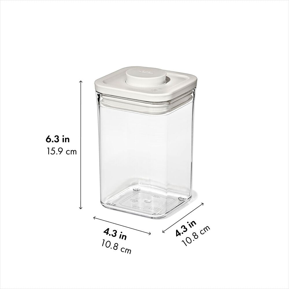 OXO Pet POP Container — Small Square Short — 1.1 Qt/1 L S4