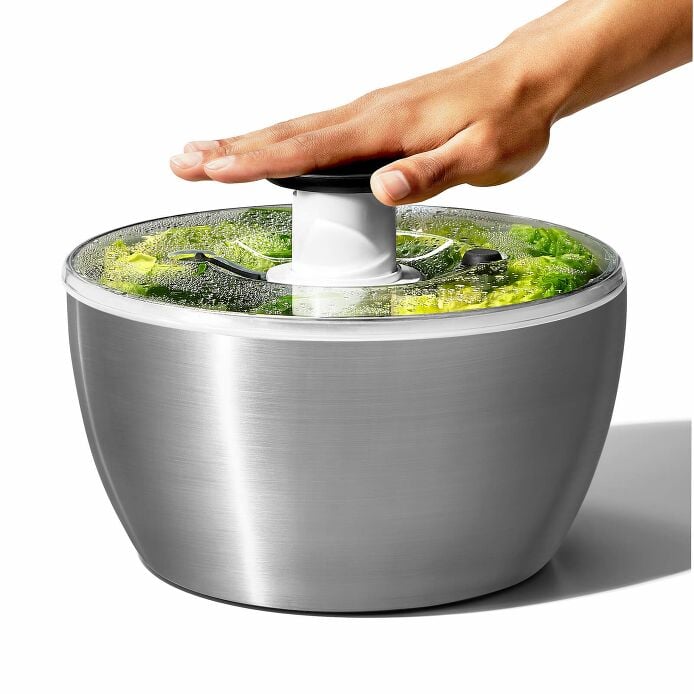 Steel Salad Spinner F4