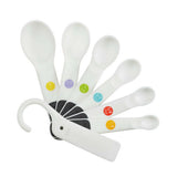 7 Piece Plastic Measuring Spoons - White T5
