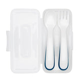 On-the-Go Plastic Fork and Spoon Set with Travel Case F1