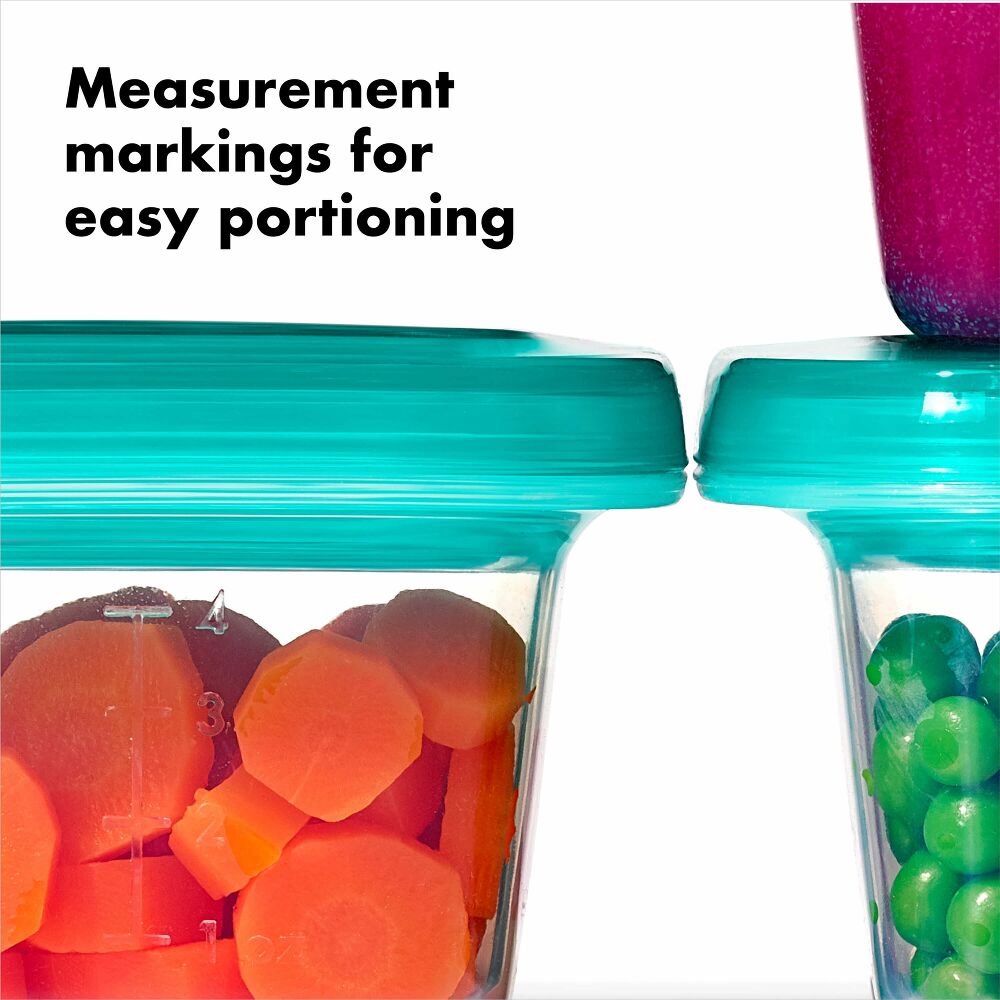 4 oz Baby Blocks™ Silicone Freezer Storage Containers - Tot Teal S5