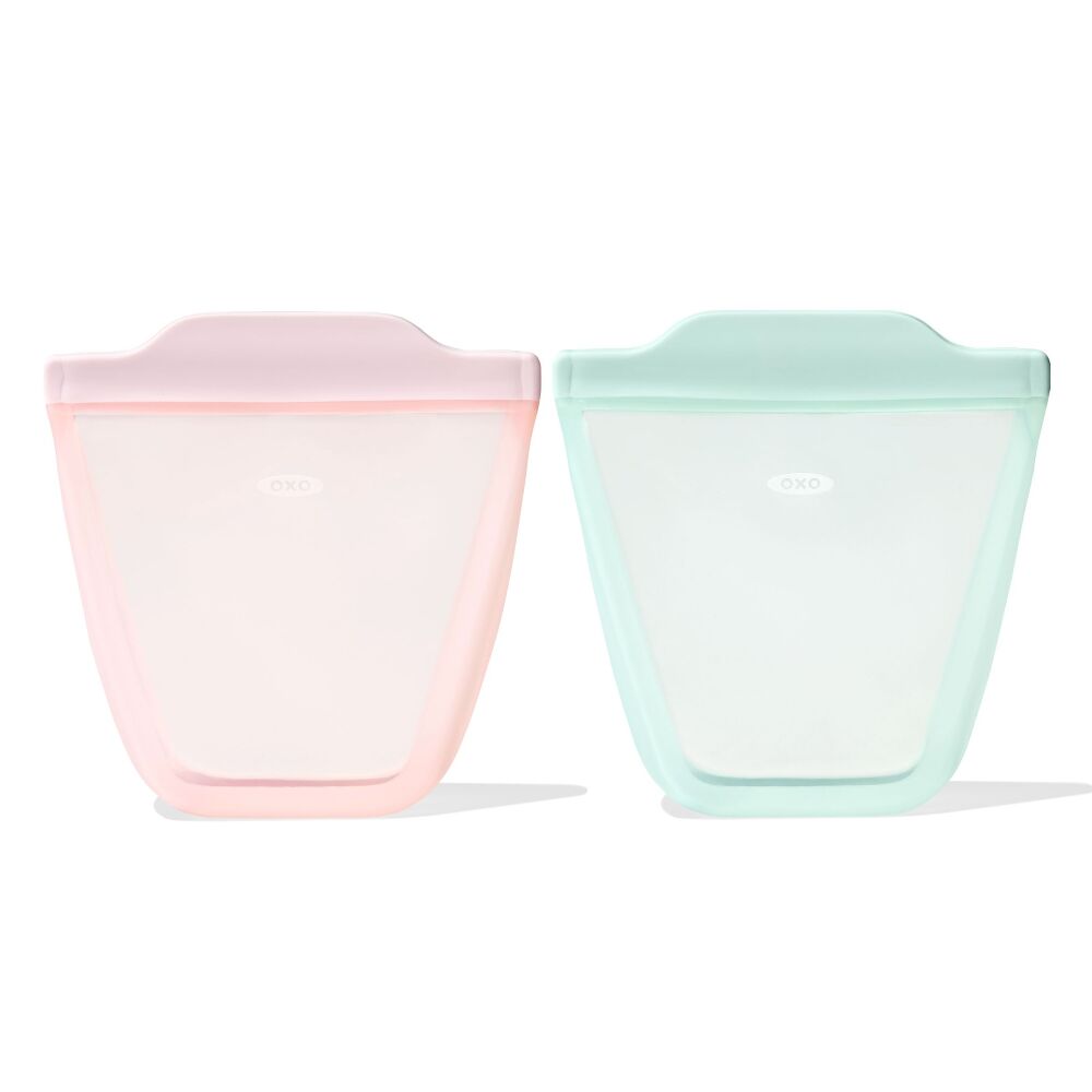 Tot Silicone Reusable Bag - 2-Piece Stand-Up Cup Set Z0