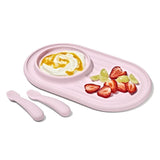 Textured Suction Plate & Spoons Set – 3-Piece F9