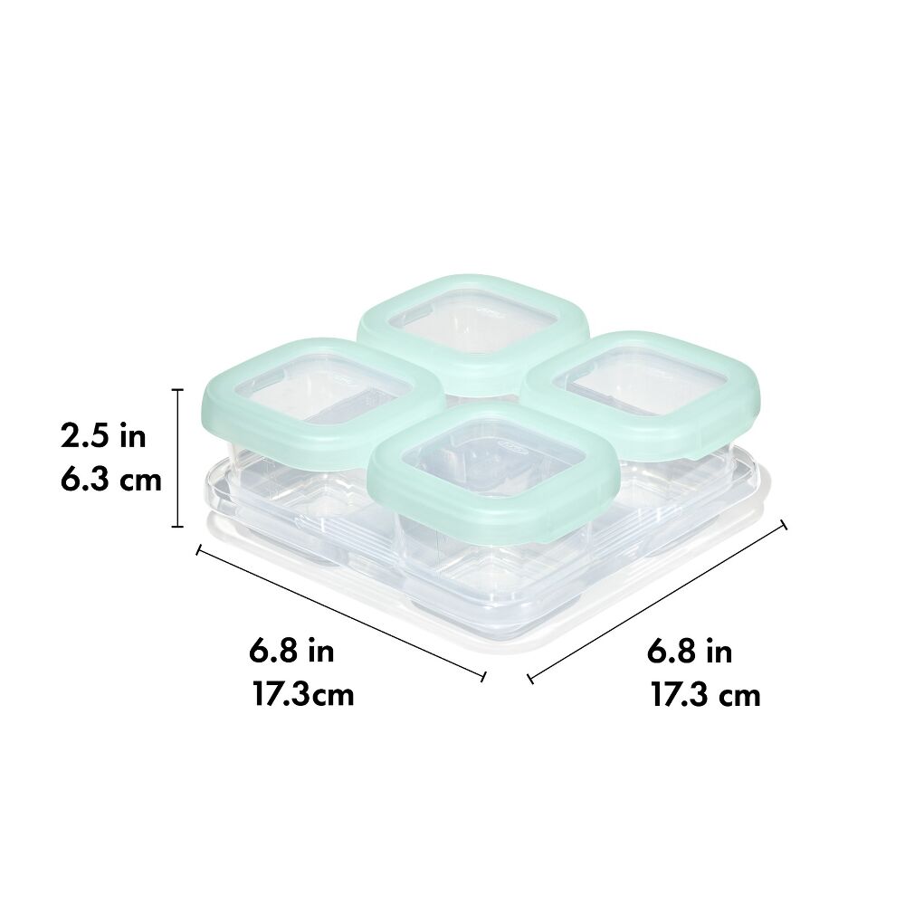 Baby Blocks Food Storage Containers (4 oz) - Opal I4