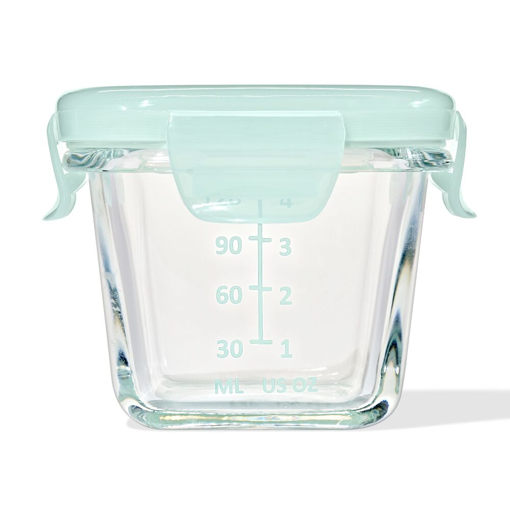Glass Baby Blocks Food Storage Containers (4 oz) - Opal N1