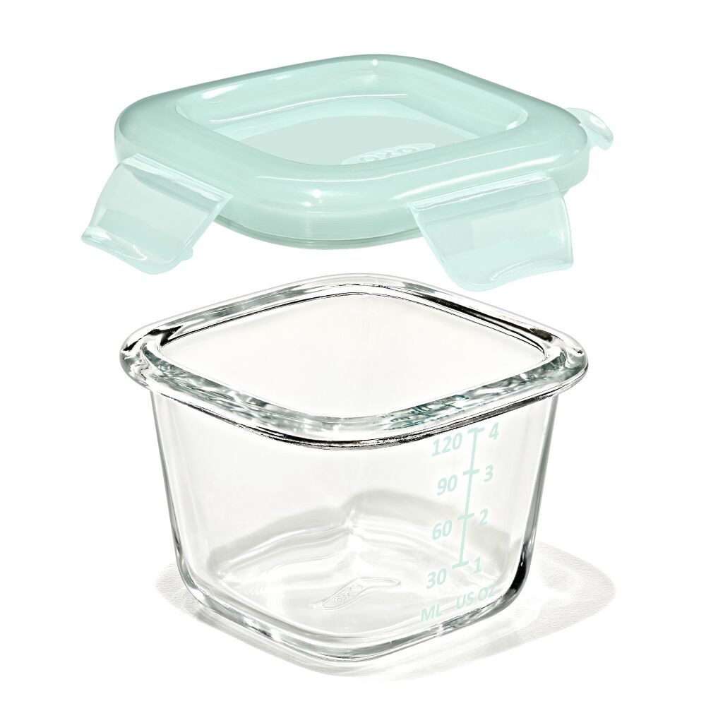 Glass Baby Blocks Food Storage Containers (4 oz) - Opal N1