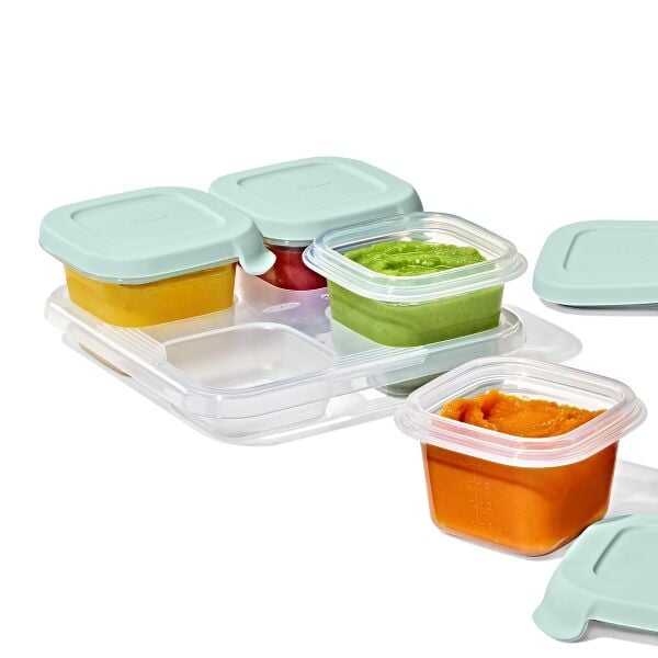 Silicone Baby Blocks Food Storage Containers (4 oz) - Opal X0