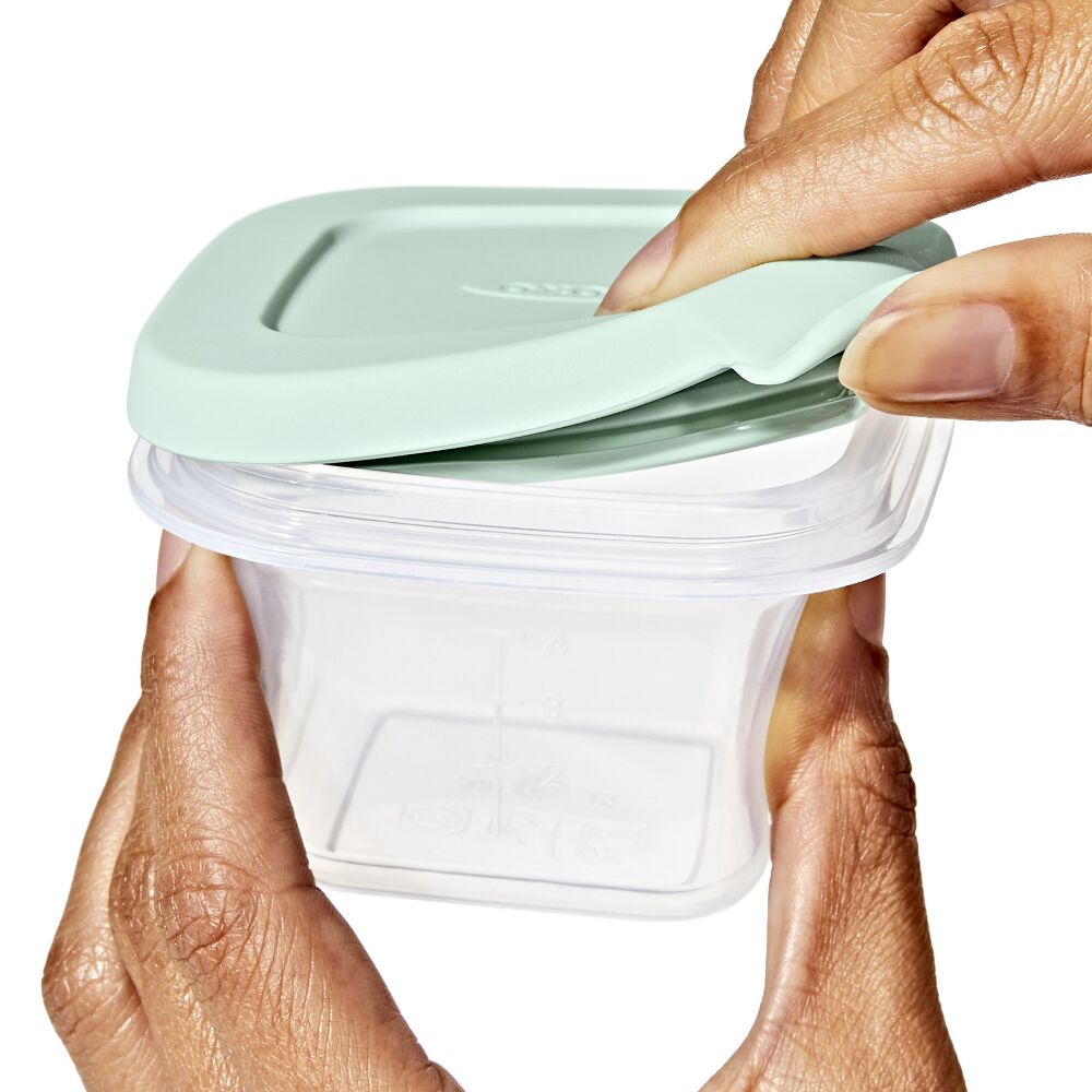 Silicone Baby Blocks Food Storage Containers (4 oz) - Opal X0