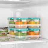 Baby Blocks Glass Food Storage Containers 4 Oz - Tot Teal S2