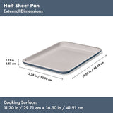 Non-Stick Pro Ceramic Coated Metal Bakeware Half Sheet Pan G4